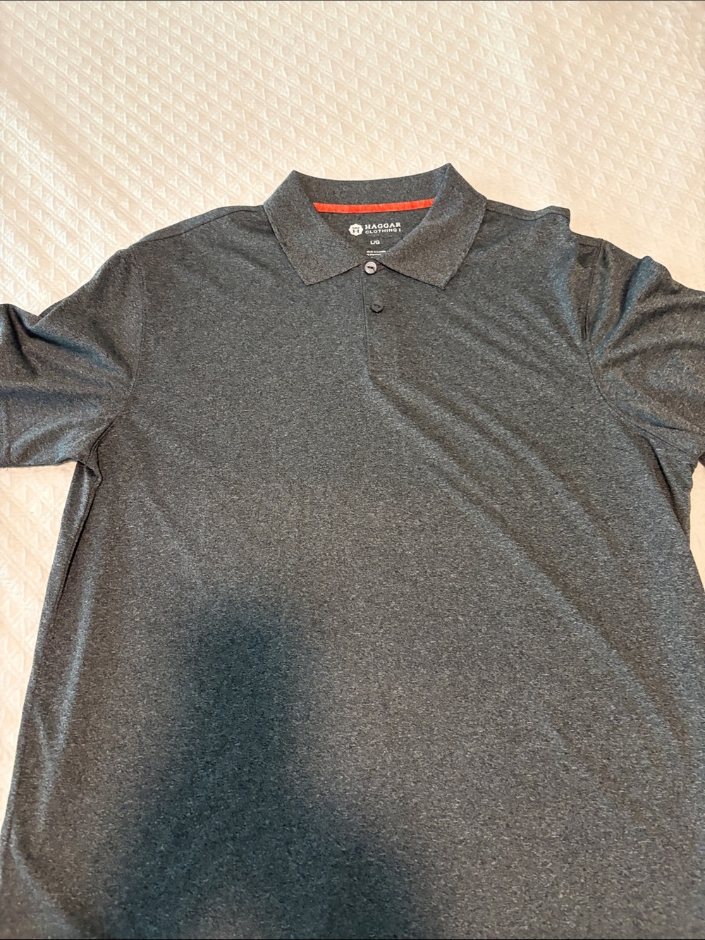 Haggar Men's Dark Heather Gray Polo